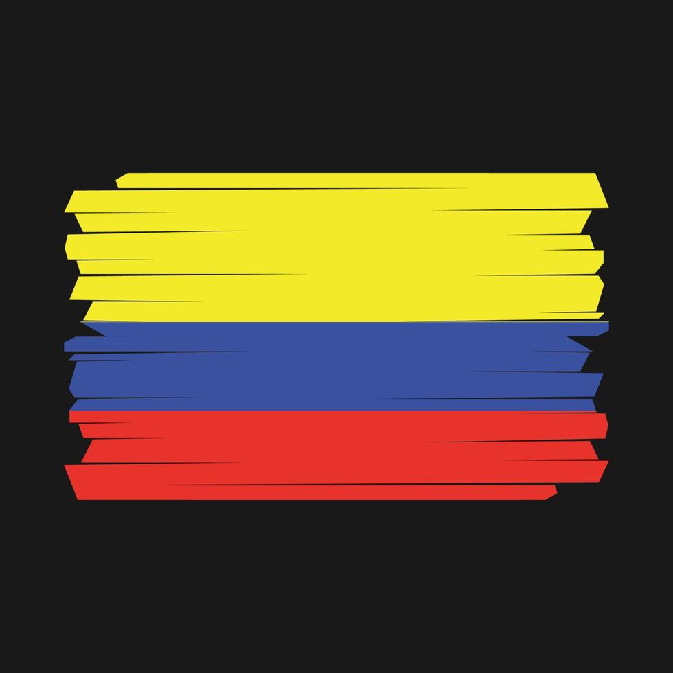 cepillo de bandera de colombia vector