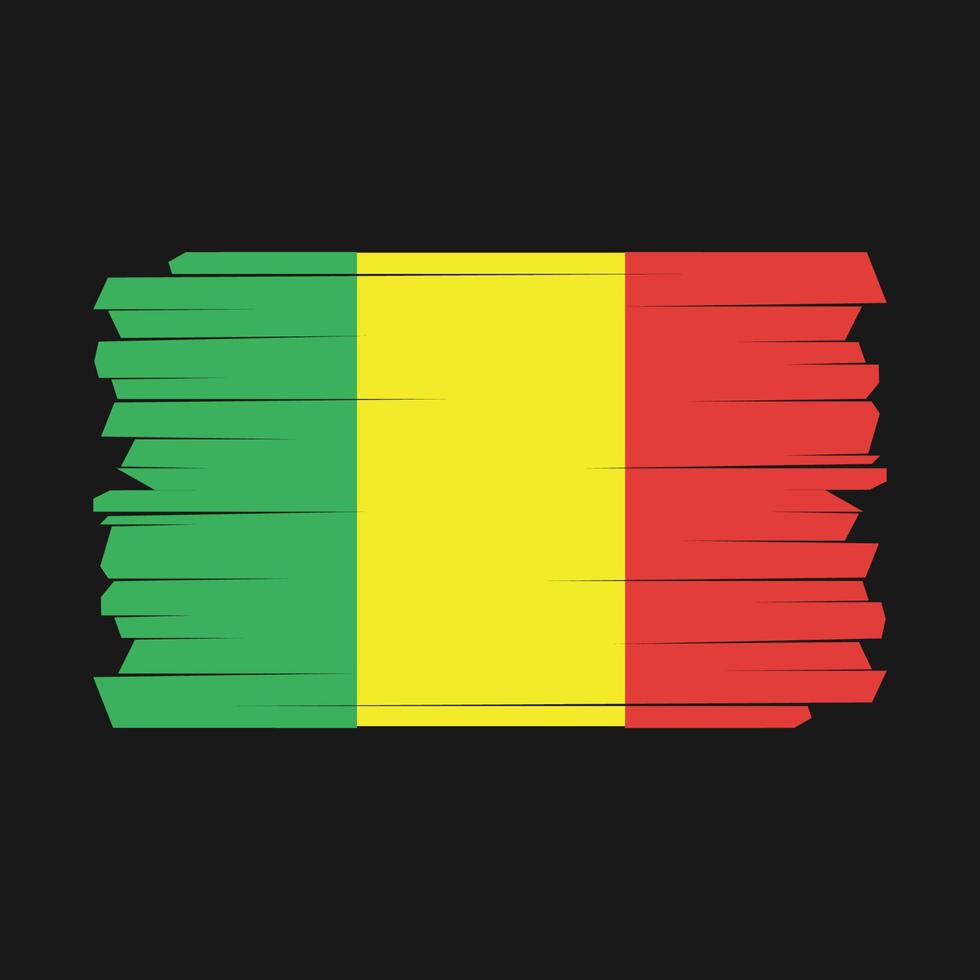 Mali Flag Brush vector