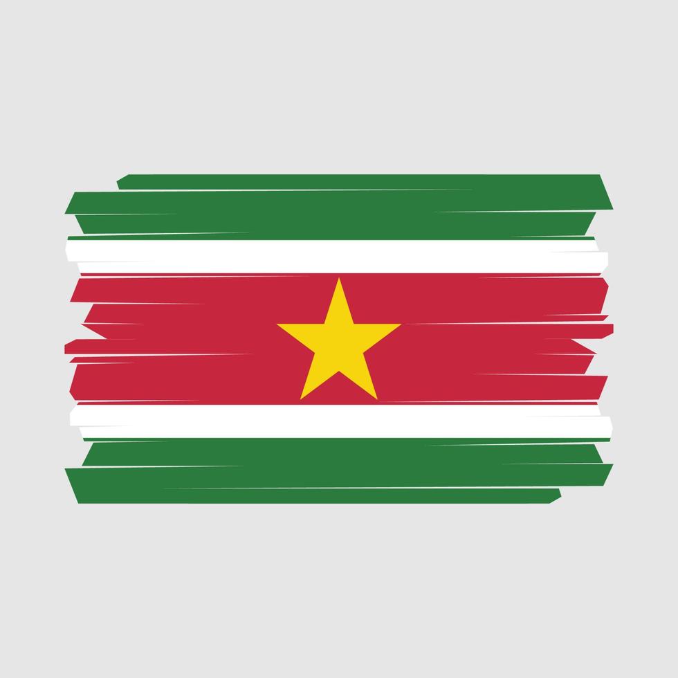 cepillo de bandera de surinam vector