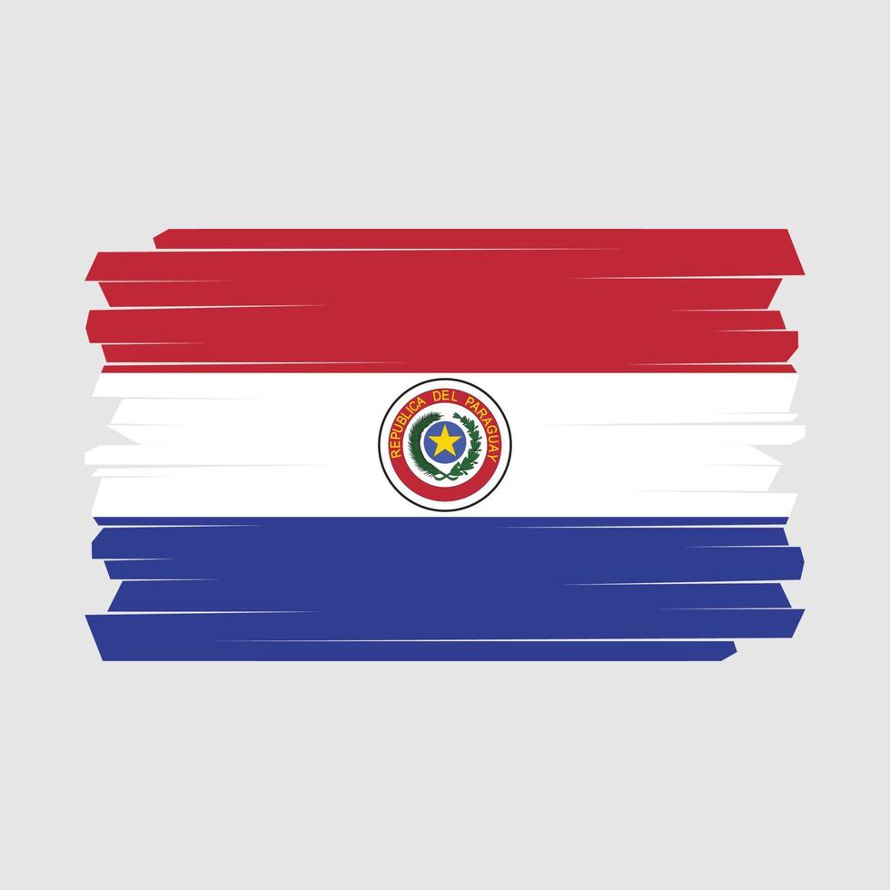 cepillo de bandera de paraguay vector