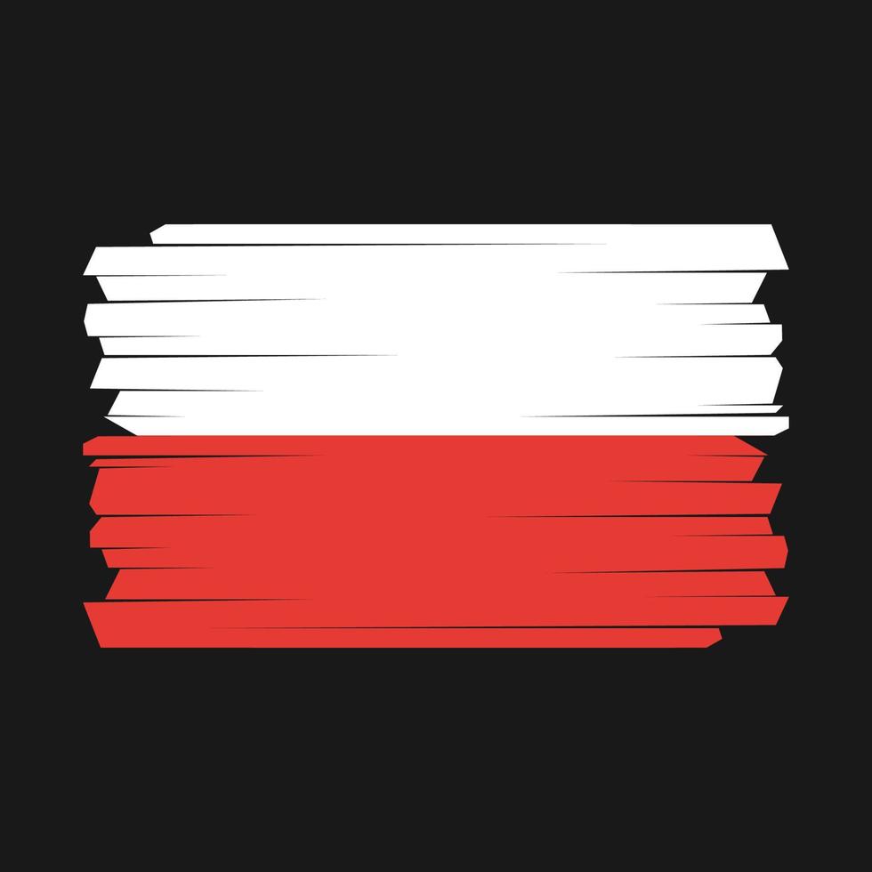 Poland Flag Brush vector