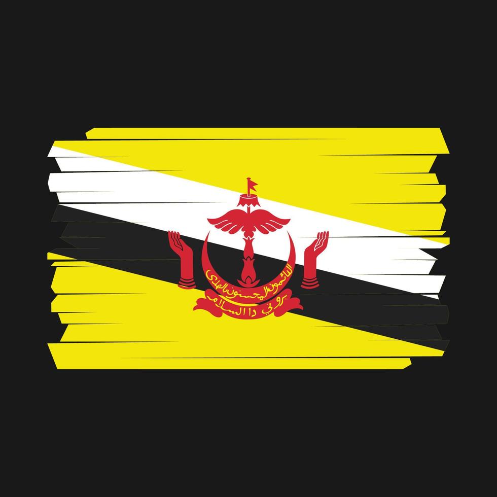 Brunei Flag Brush vector