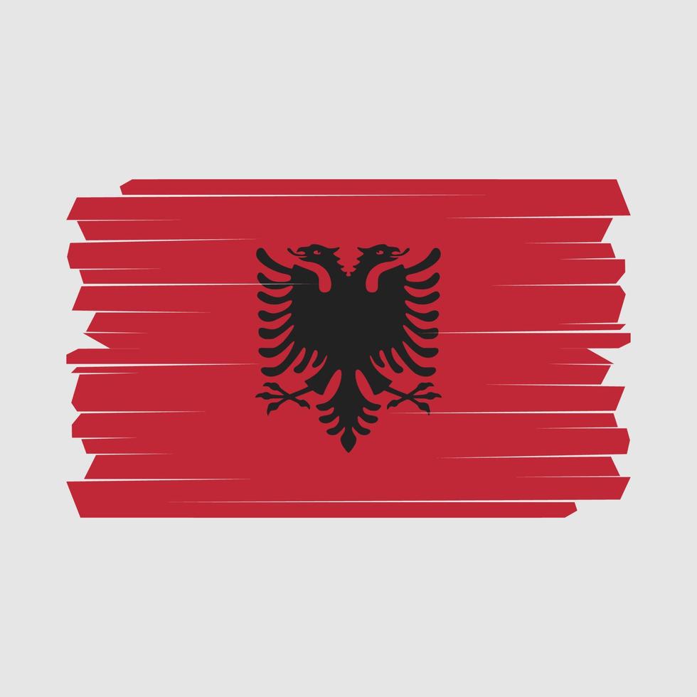 pincel de bandera de albania vector