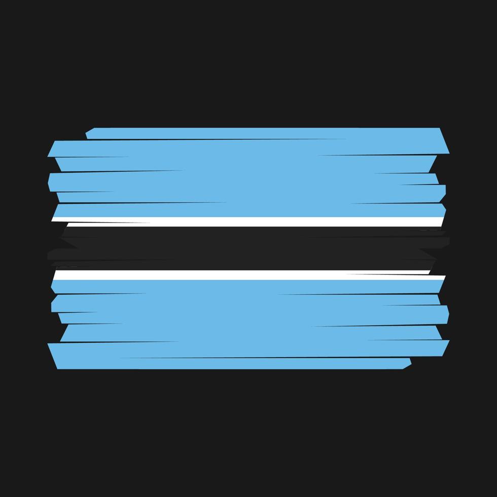 Botswana Flag Brush vector