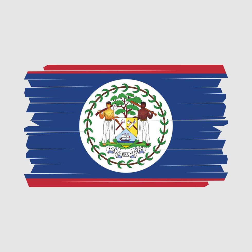 Belize Flag Brush vector