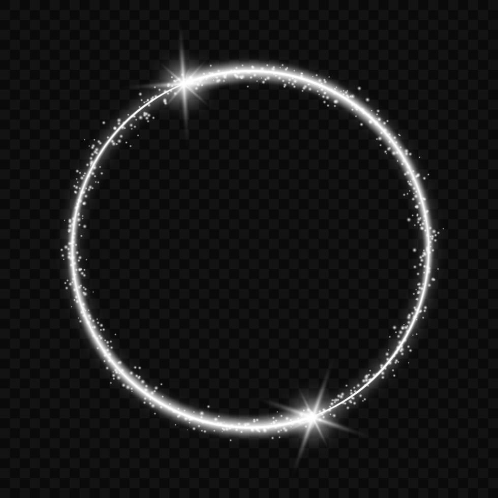 circle frame with Vector light effect.