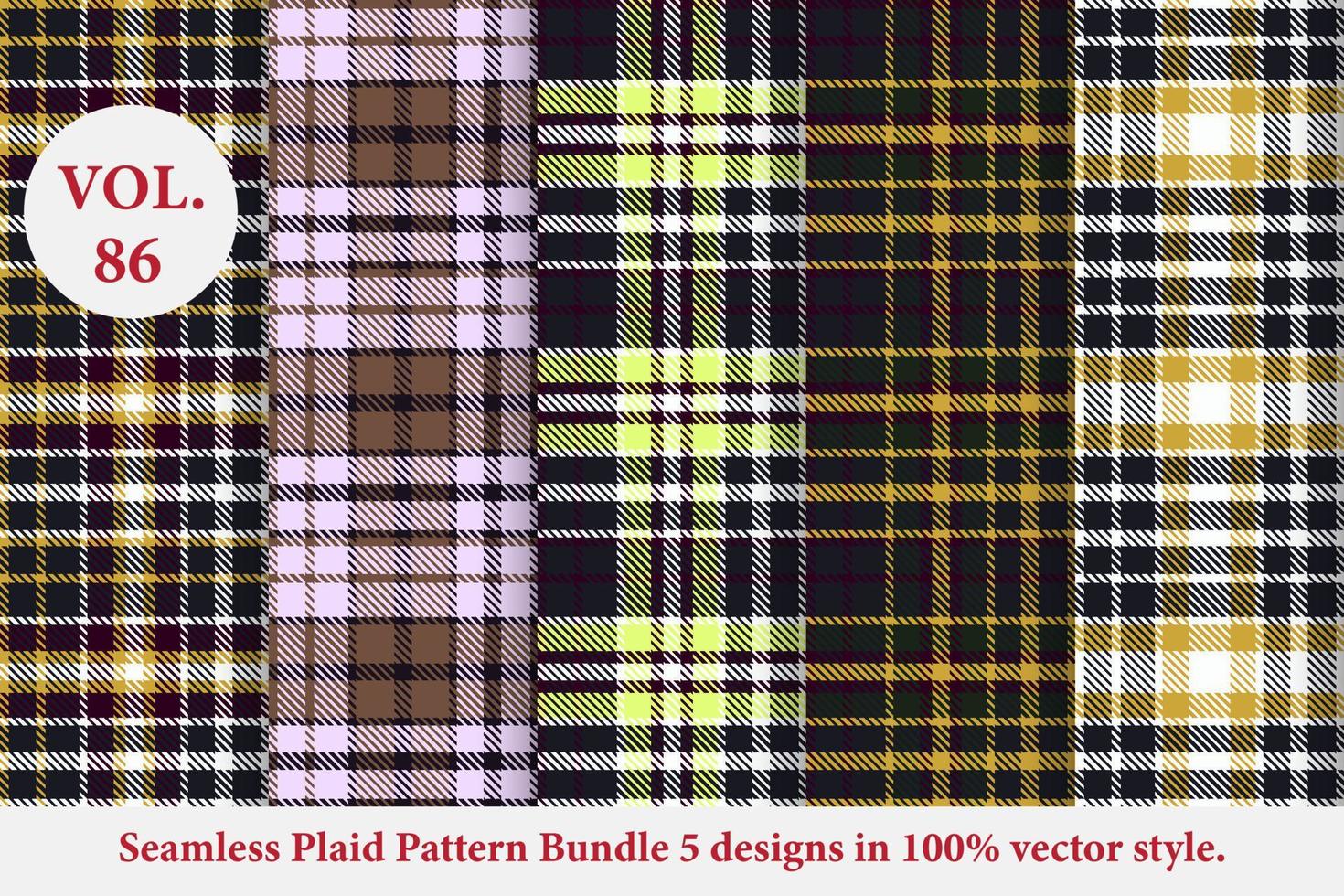 Plaid Pattern Vector, Tartan Fabric background vector