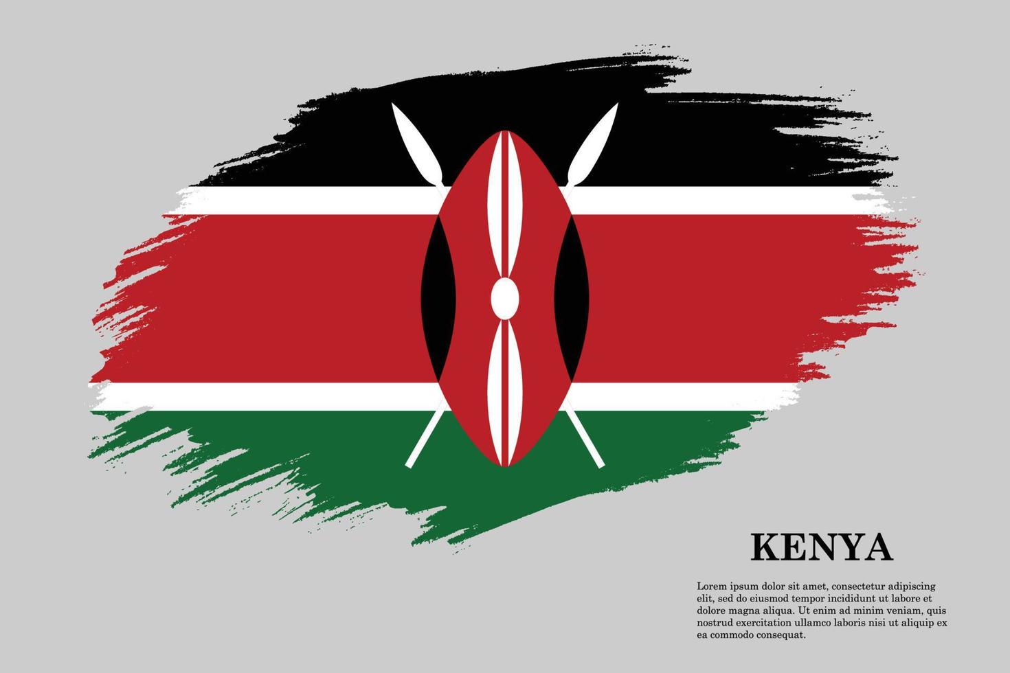 Brush stroke flag . Vector illustration
