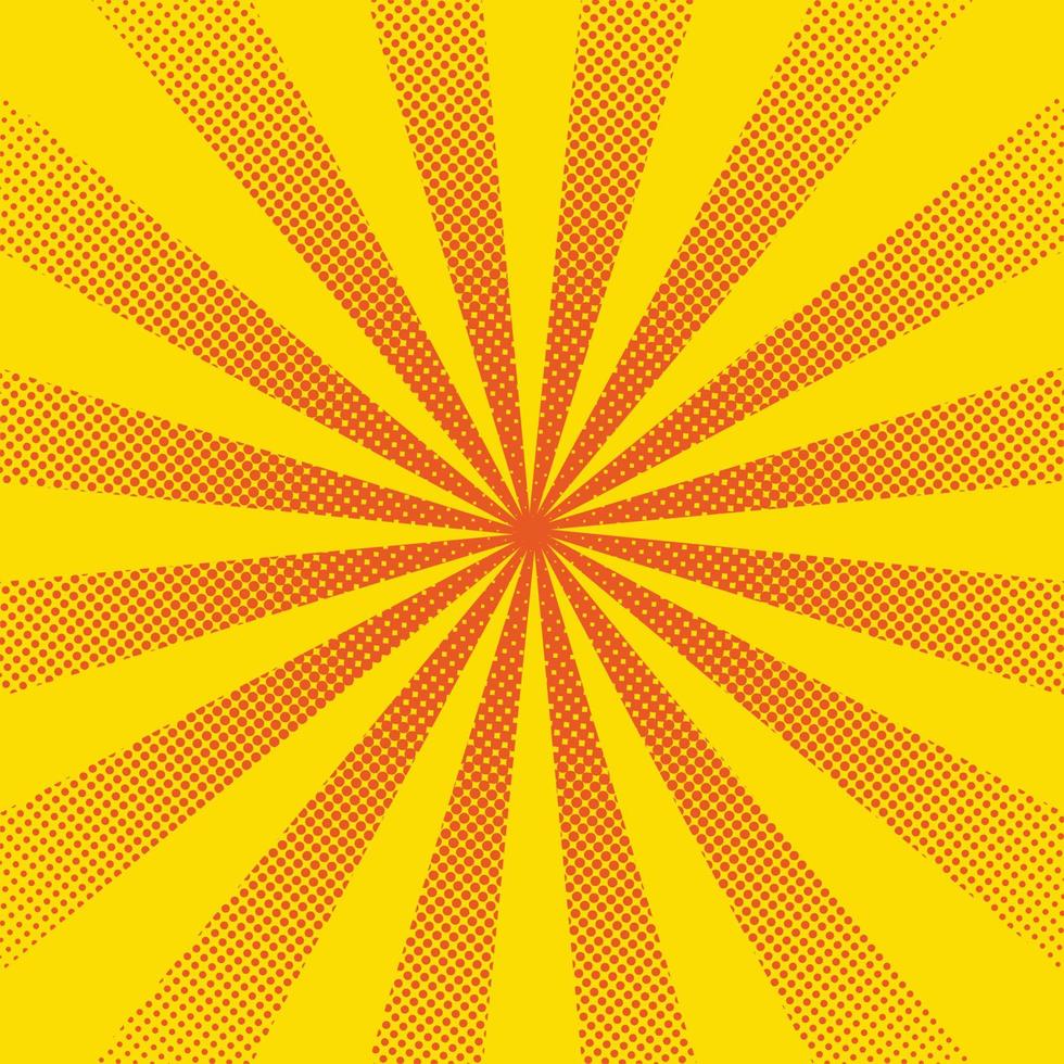 Bright sun rays with yellow dots vector