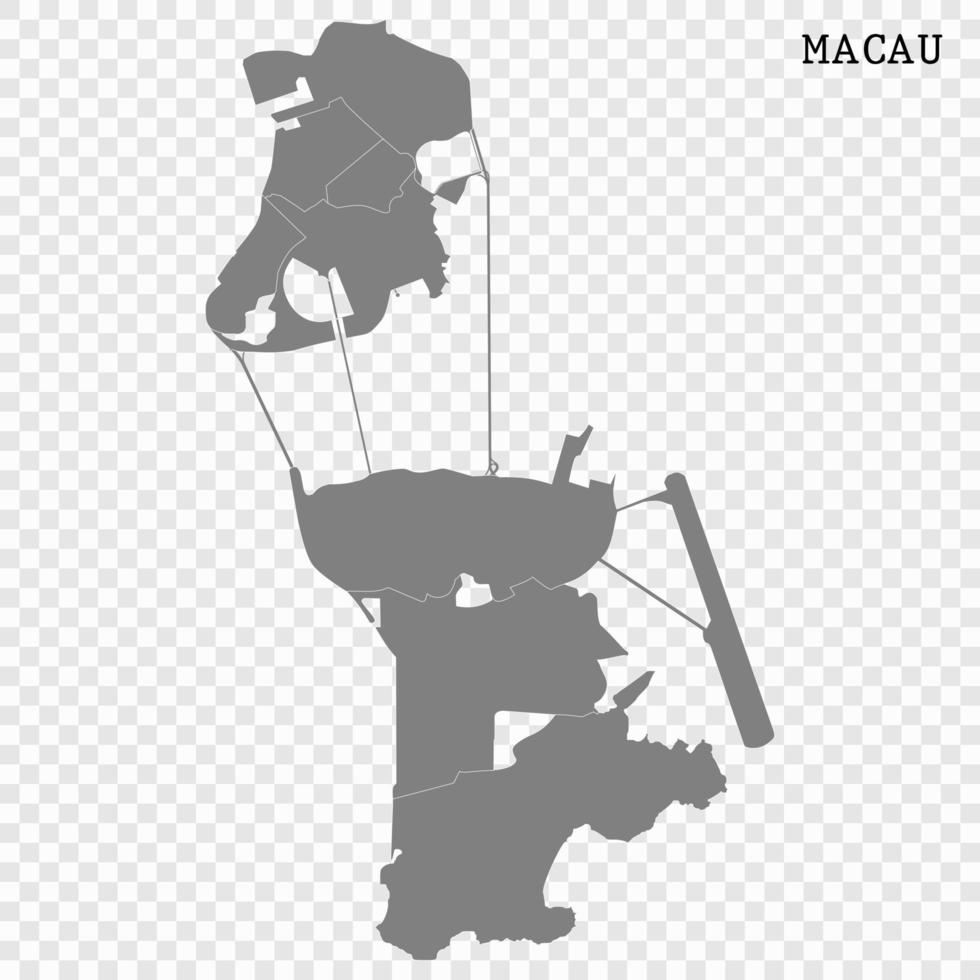 High quality map with borders vector
