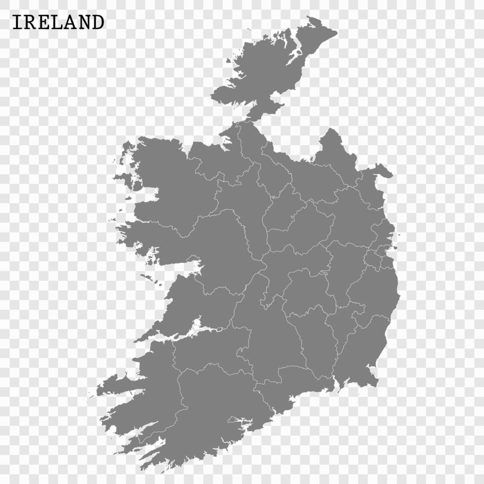 High quality map with borders vector