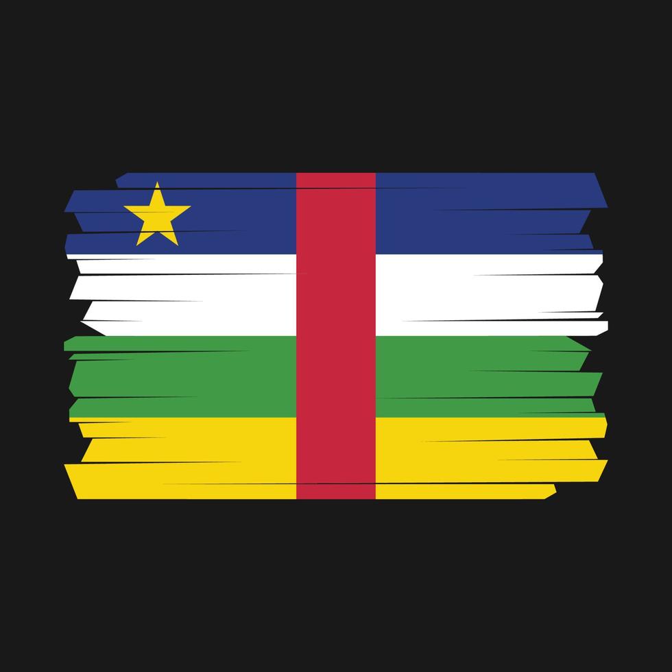 Central African Flag Brush vector