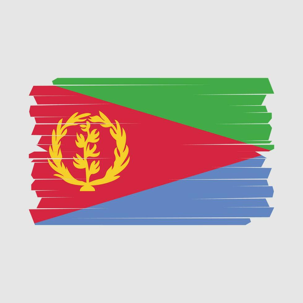 Eritrea Flag Brush vector