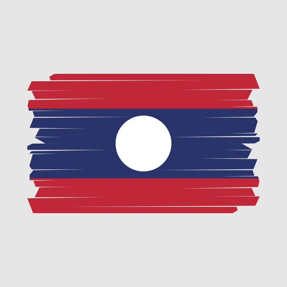 Laos Flag Brush vector
