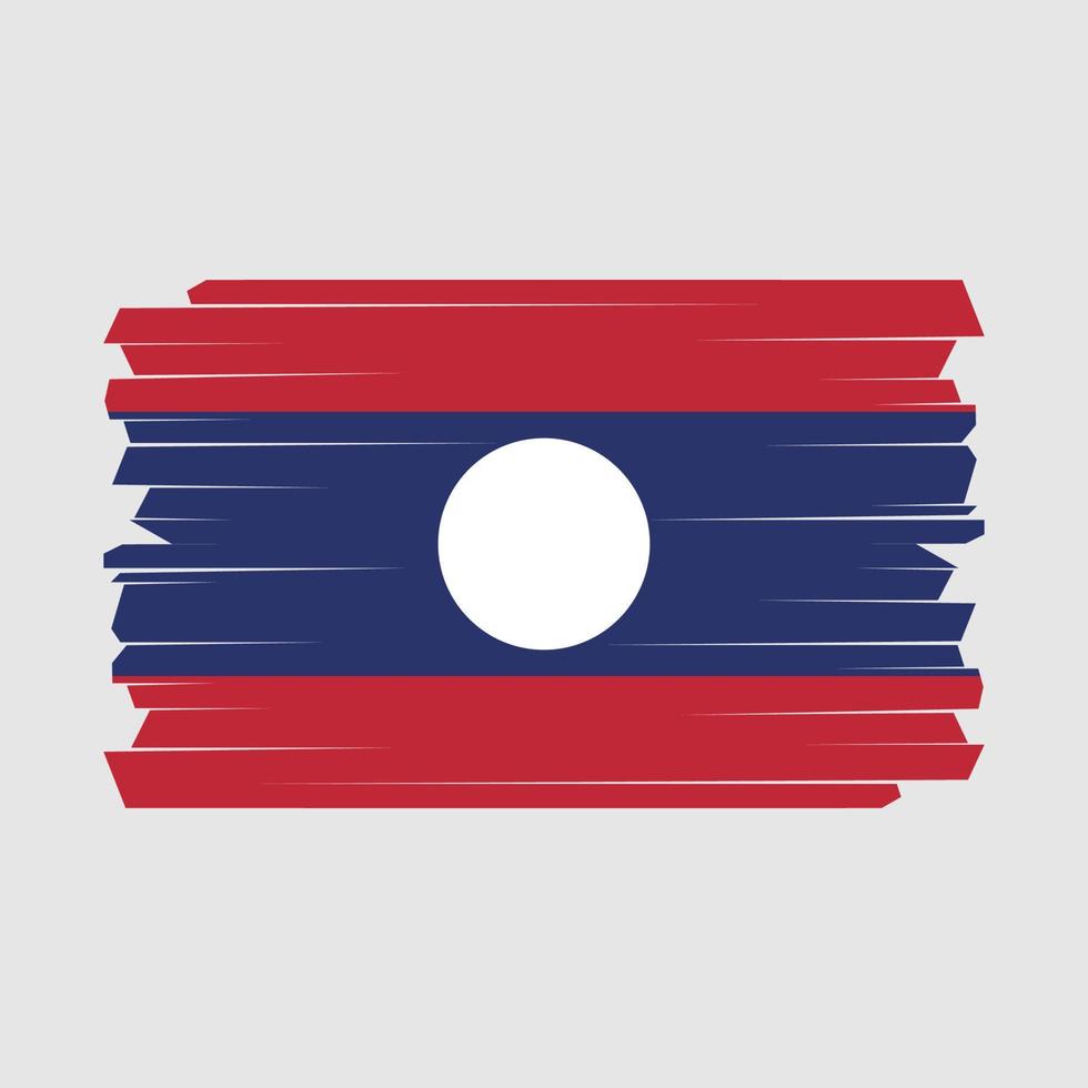 cepillo de la bandera de laos vector