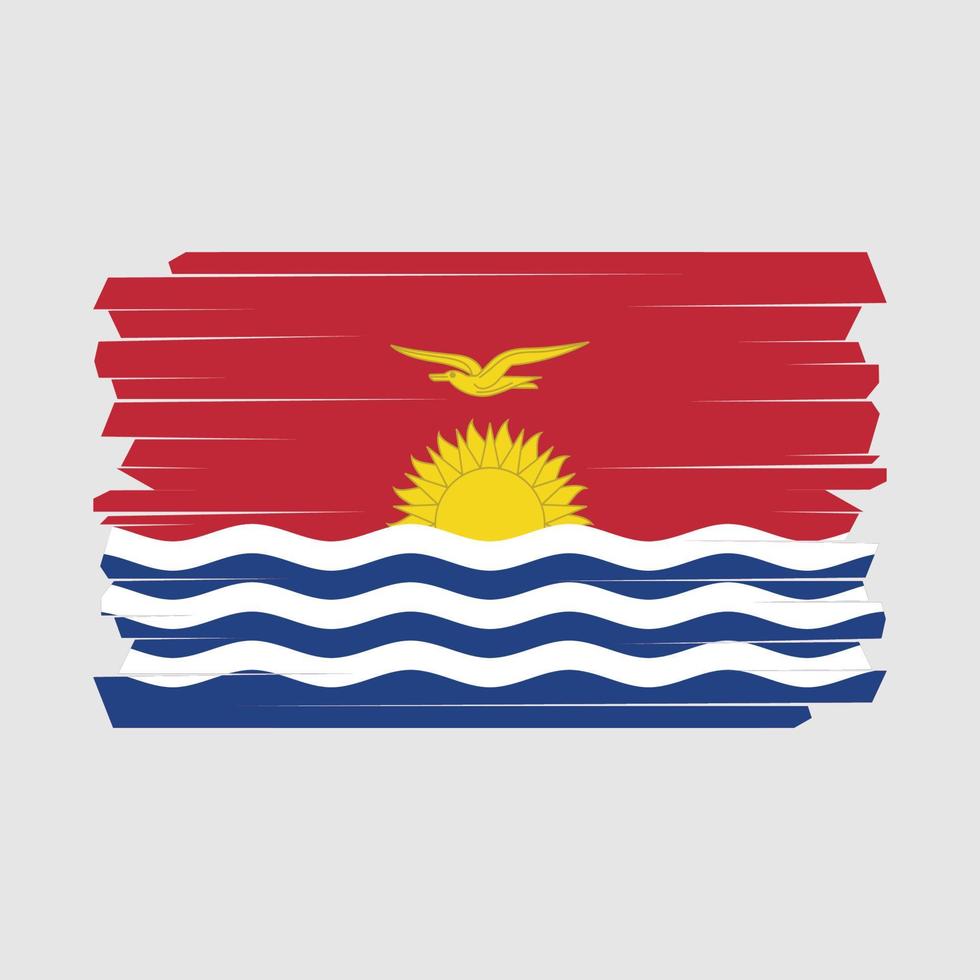 cepillo de bandera de kiribati vector