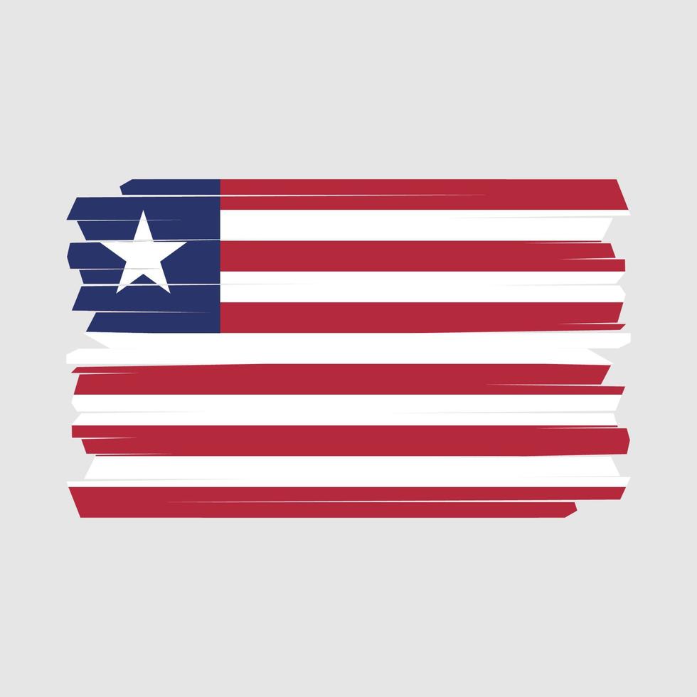 cepillo de la bandera de liberia vector