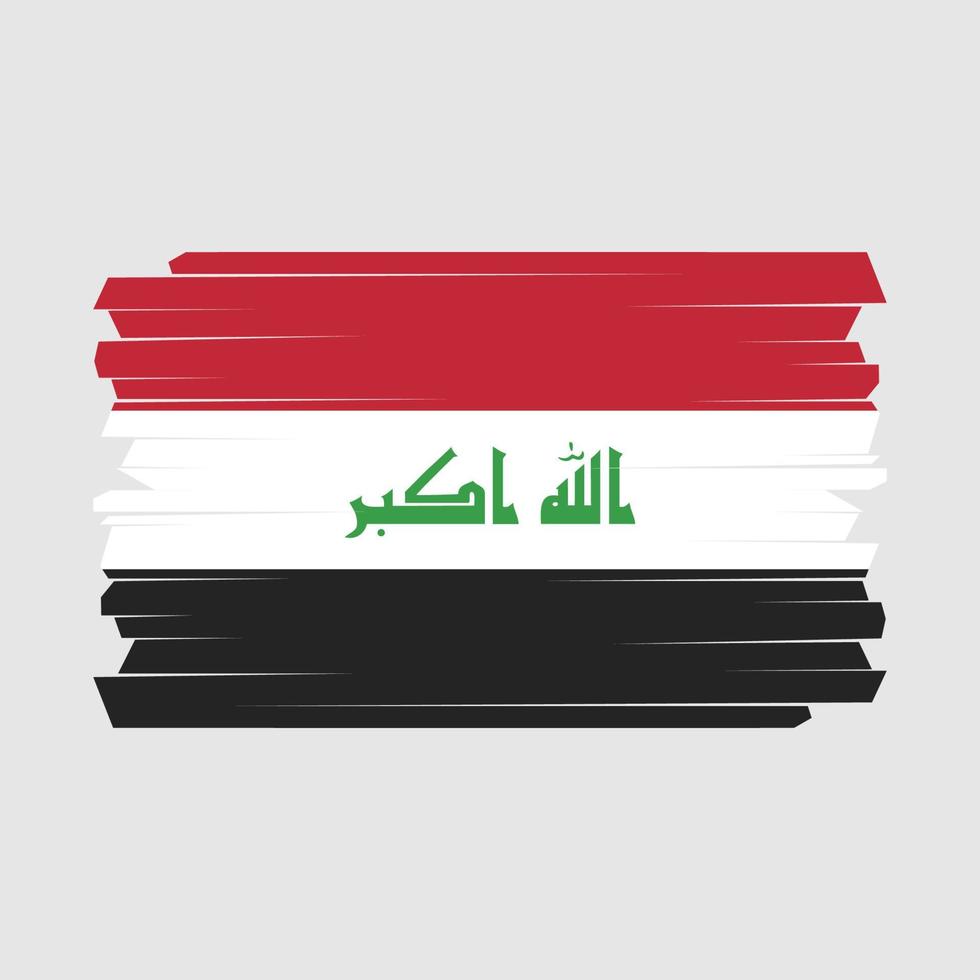 Iraq Flag Brush vector