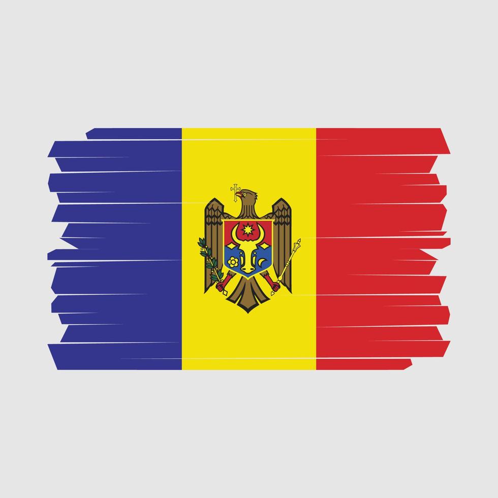 Moldova Flag Brush vector