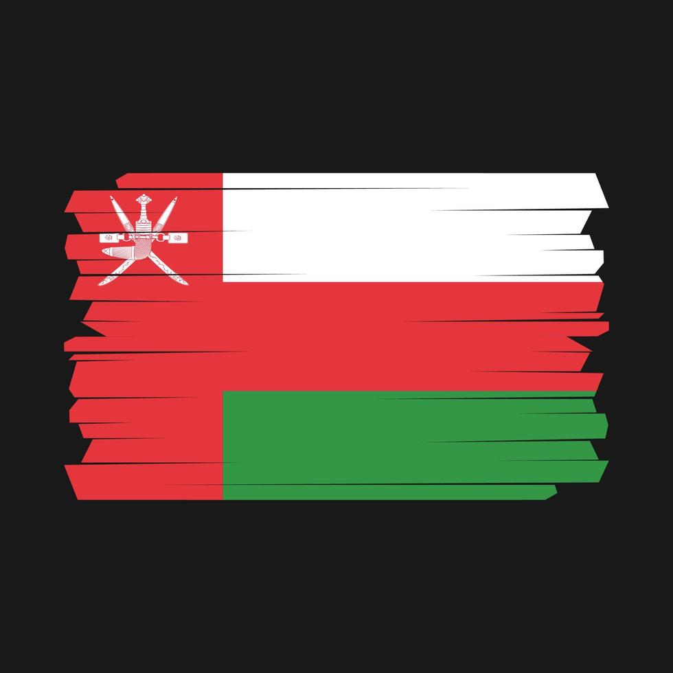 Oman Flag Brush vector
