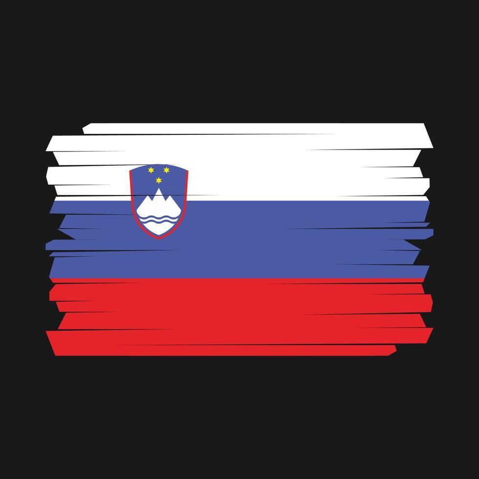 Slovenia Flag Brush vector