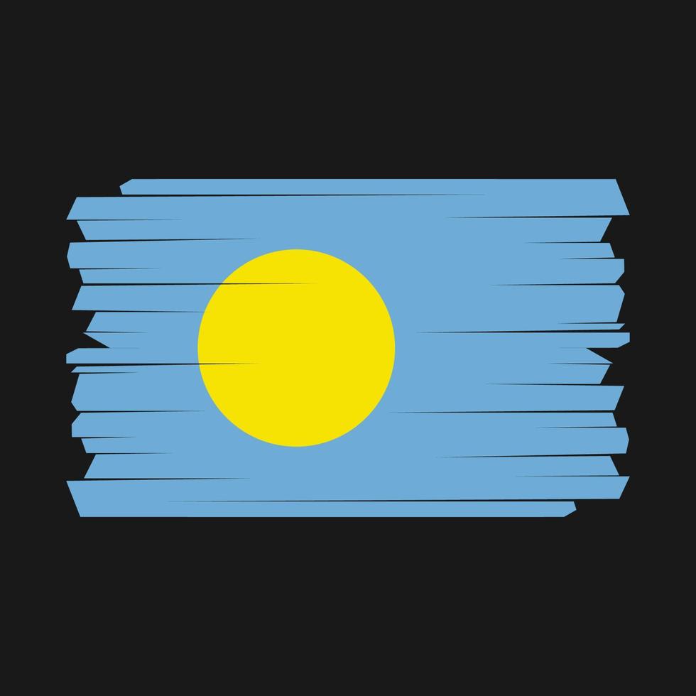 Palau Flag Brush vector