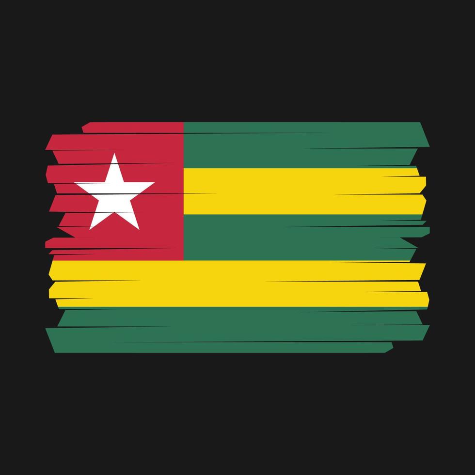 Togo Flag Brush vector