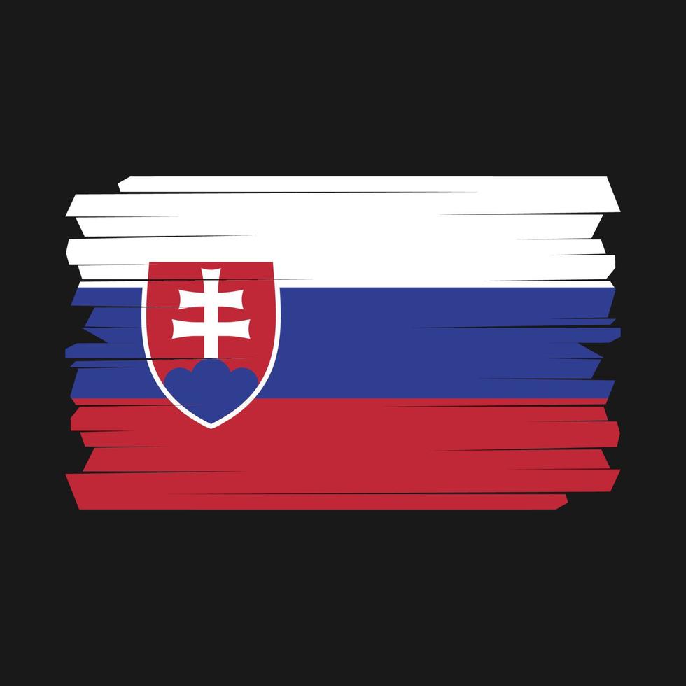 Slovakia Flag Brush vector