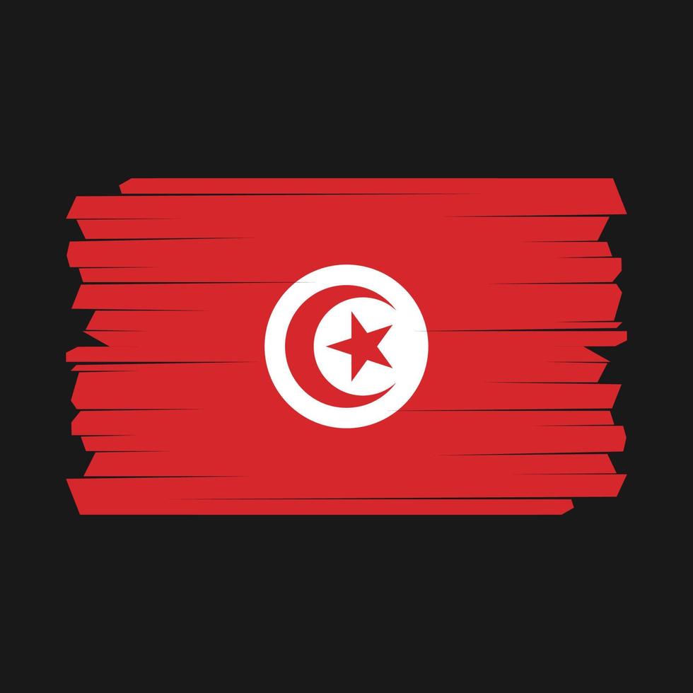 Tunisia Flag Brush vector