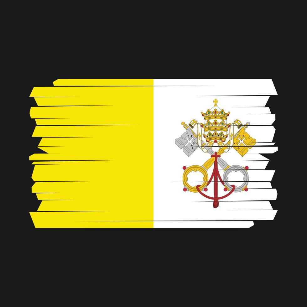 cepillo de la bandera del vaticano vector