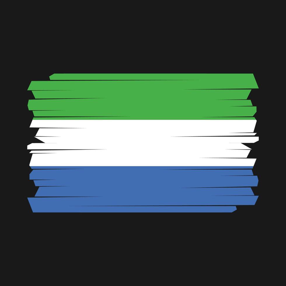 Sierra Leone Flag Brush vector