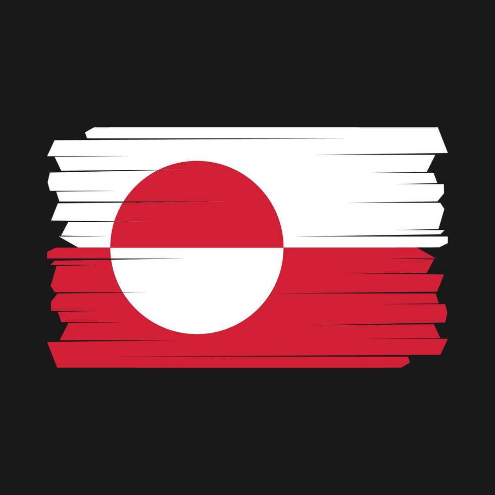 Greenland Flag Brush vector