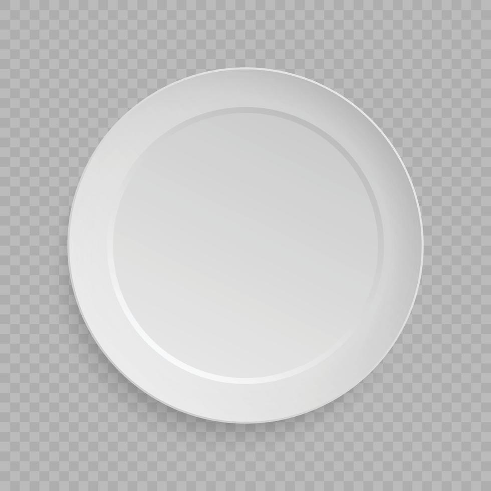 blanco plato plato vector