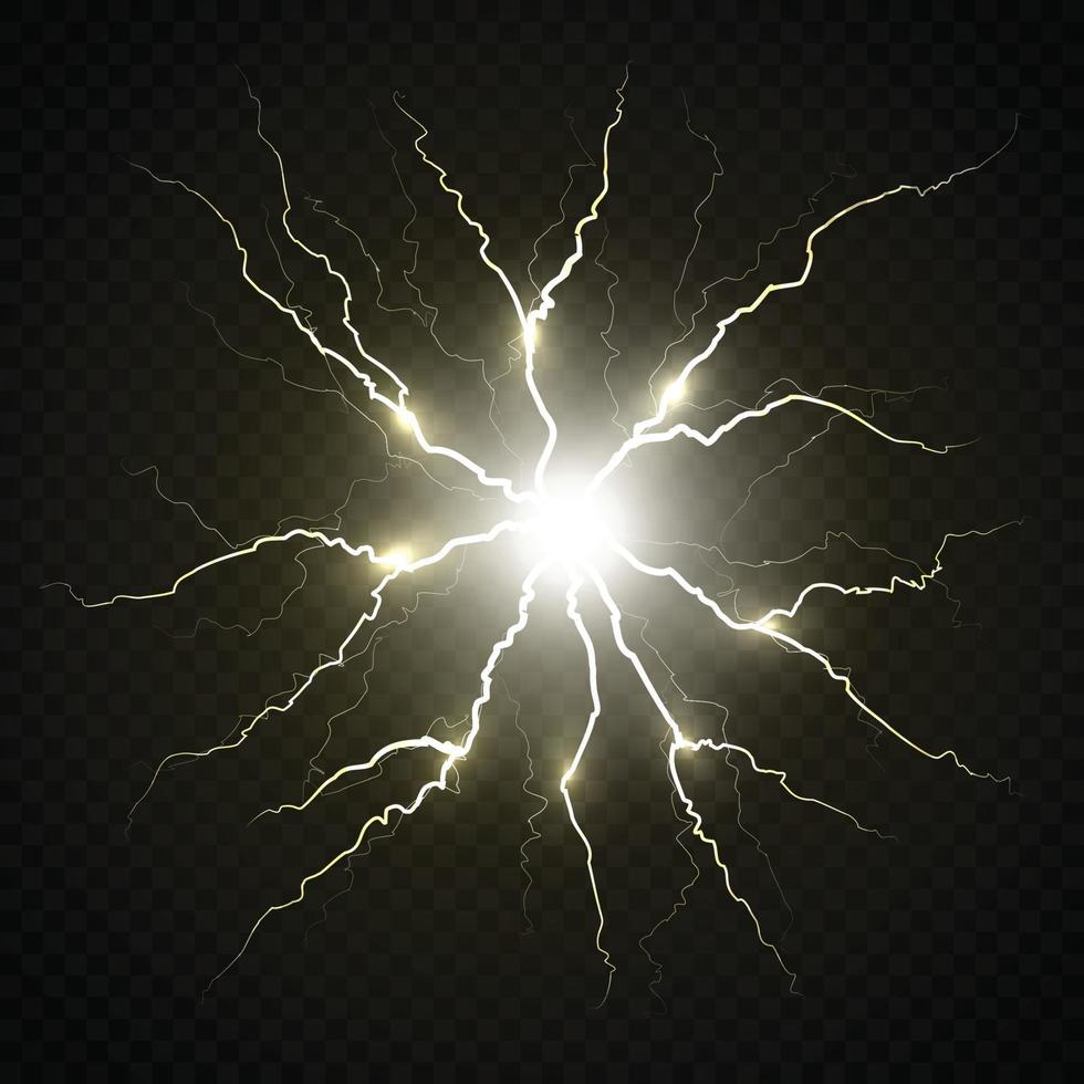 Electric flash of lightning. vector