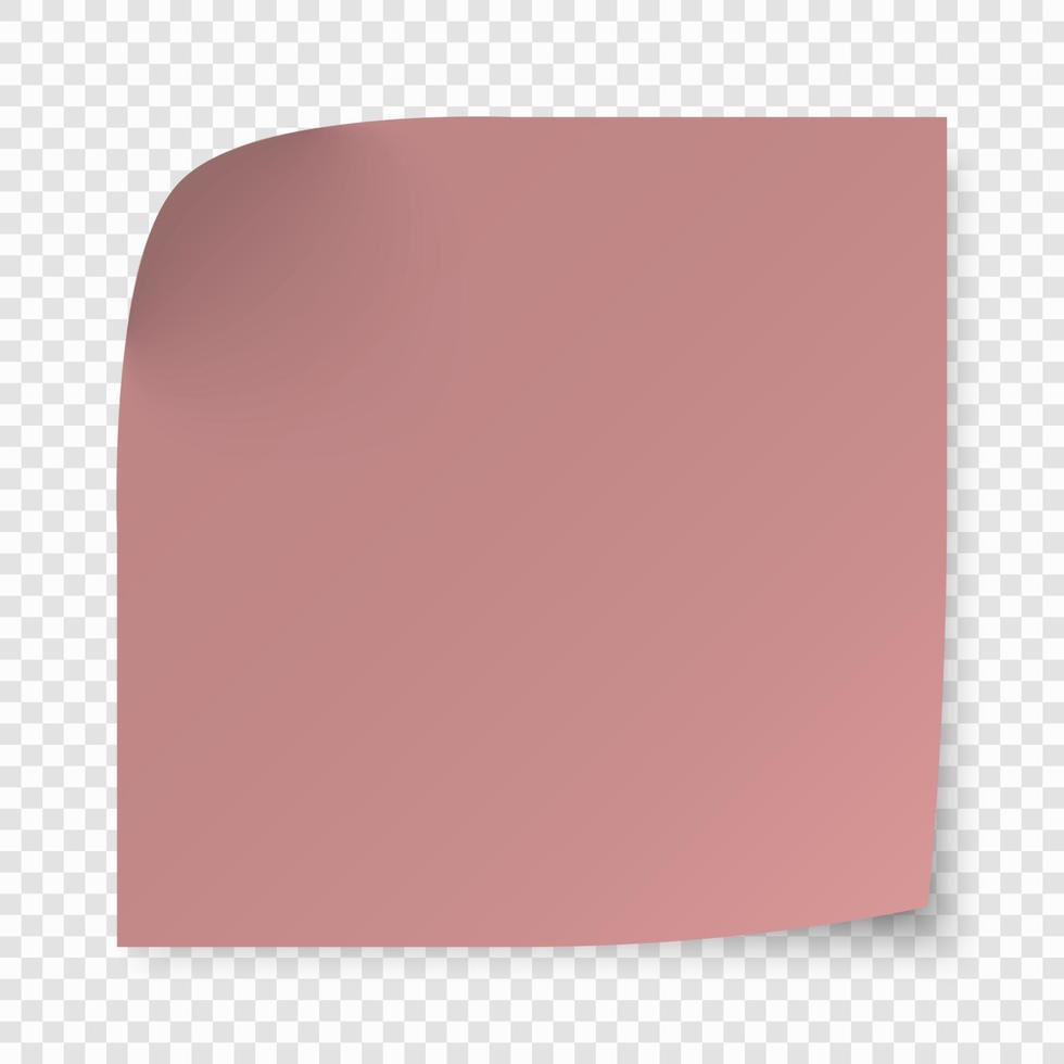 sticky note isolated on transparent background. vector