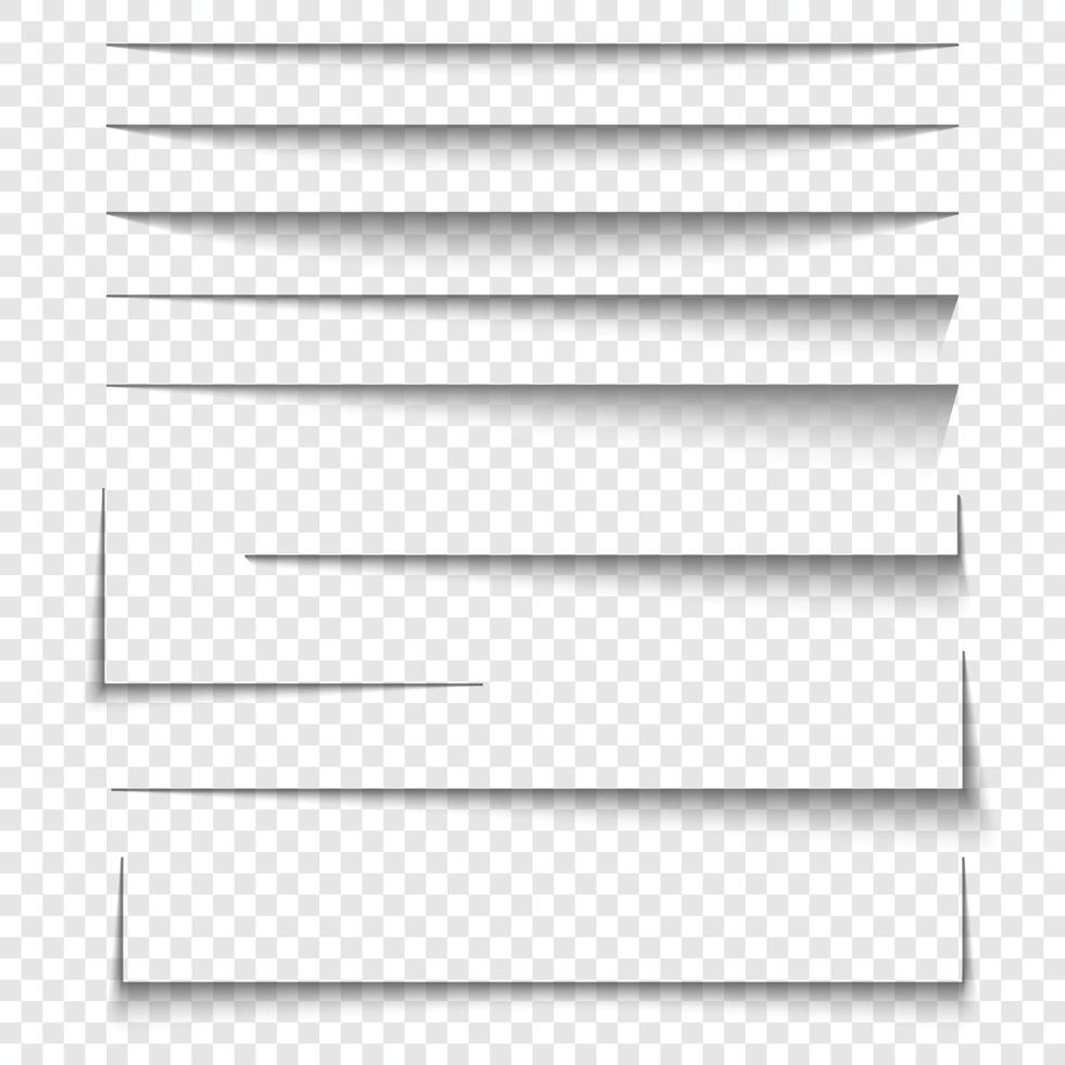 Paper sheet shadow effect. vector