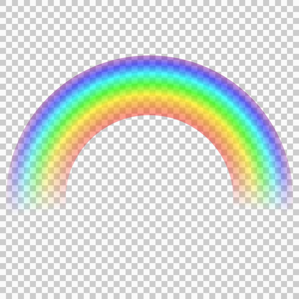 Rainbow isolated on transparent background vector