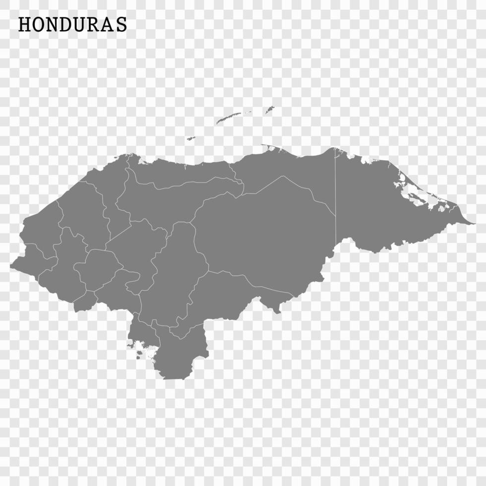 alto calidad mapa con fronteras vector