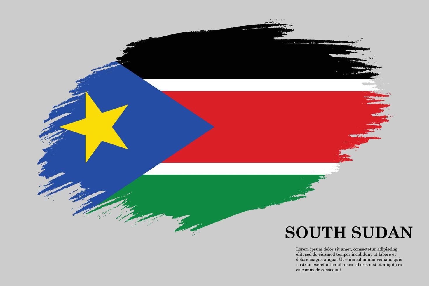 Brush stroke flag . Vector illustration