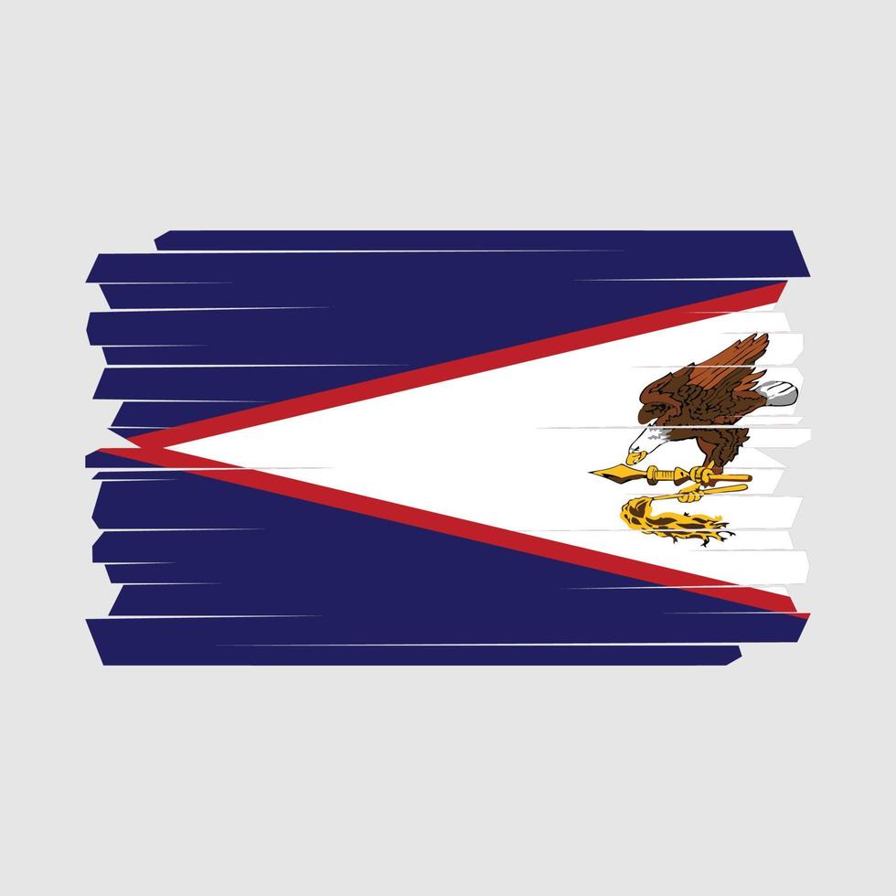 American Samoa Flag Brush vector