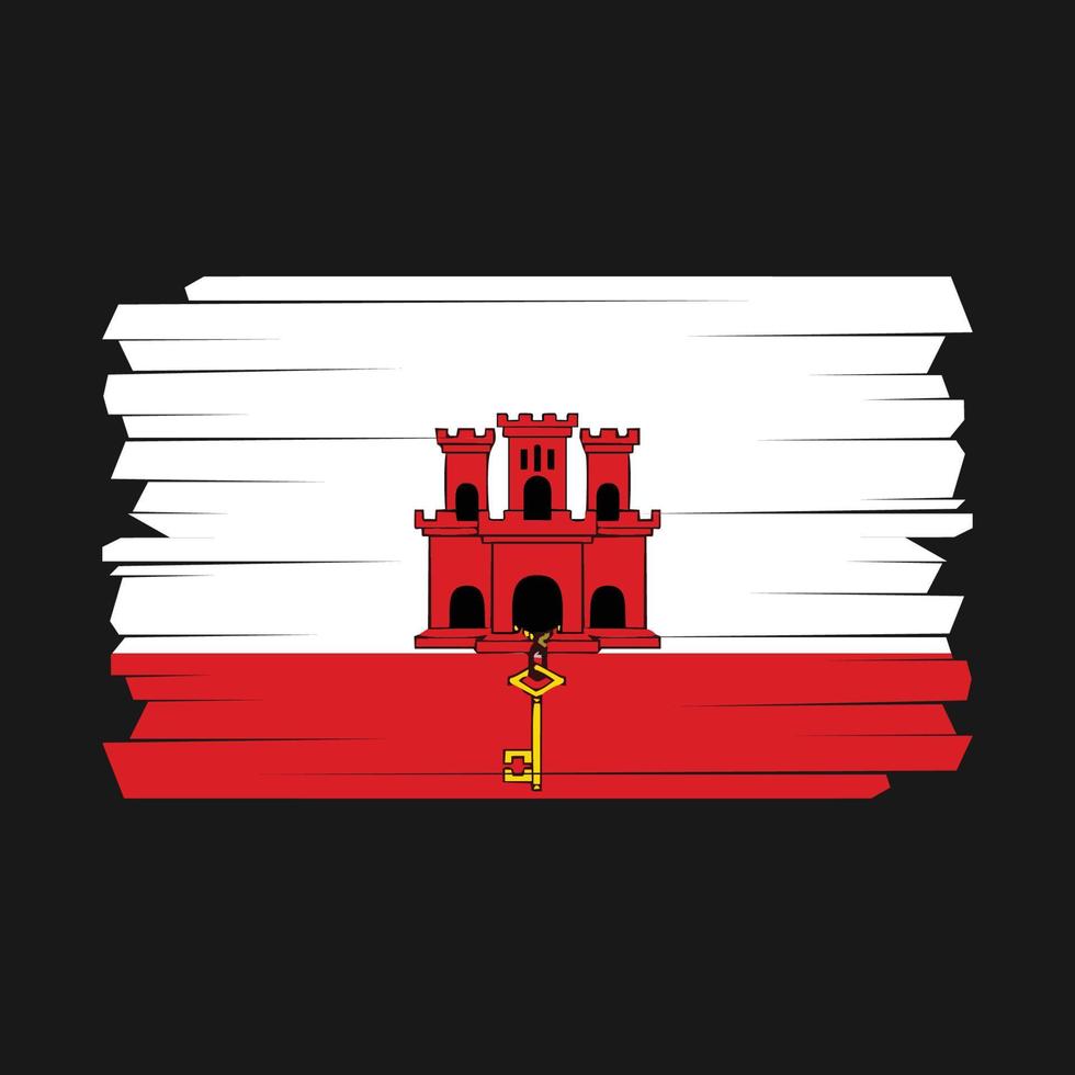 Gibraltar Flag Brush vector