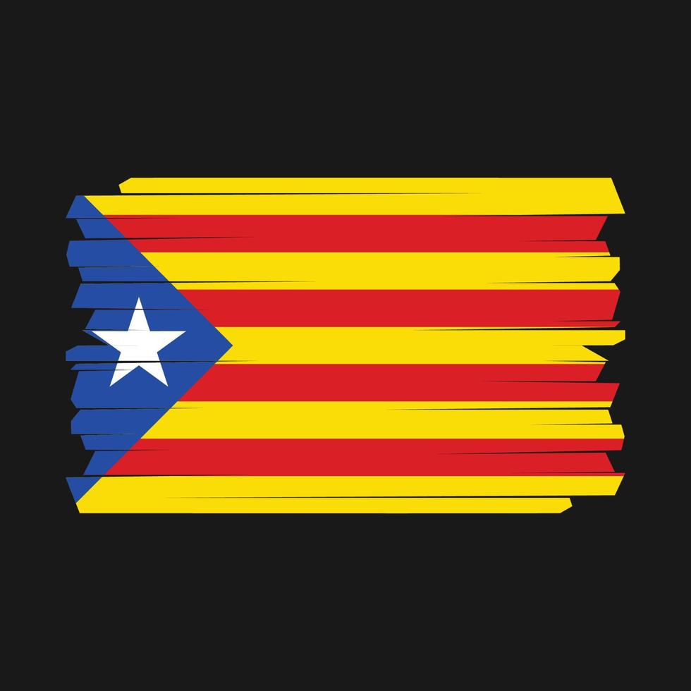 Catalonia Flag Brush vector