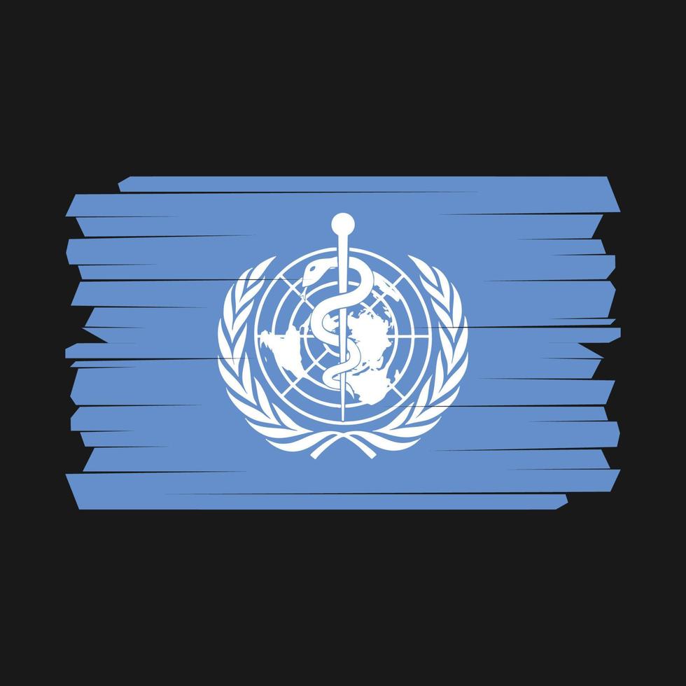 WHO  Flag Brush vector