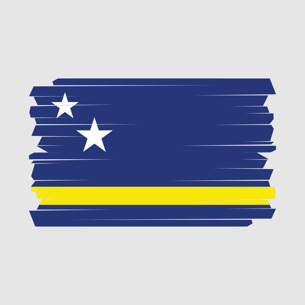 Curacao Flag Brush vector