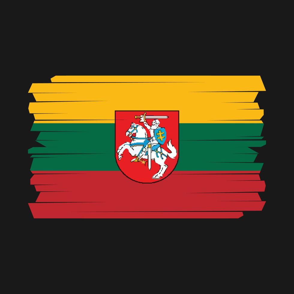 cepillo de bandera de lituania vector
