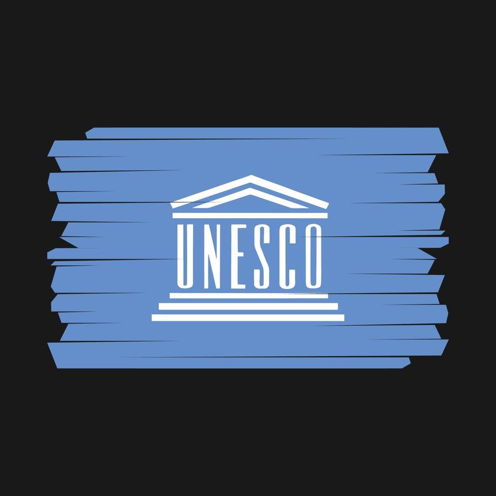 Unesco Flag Brush vector