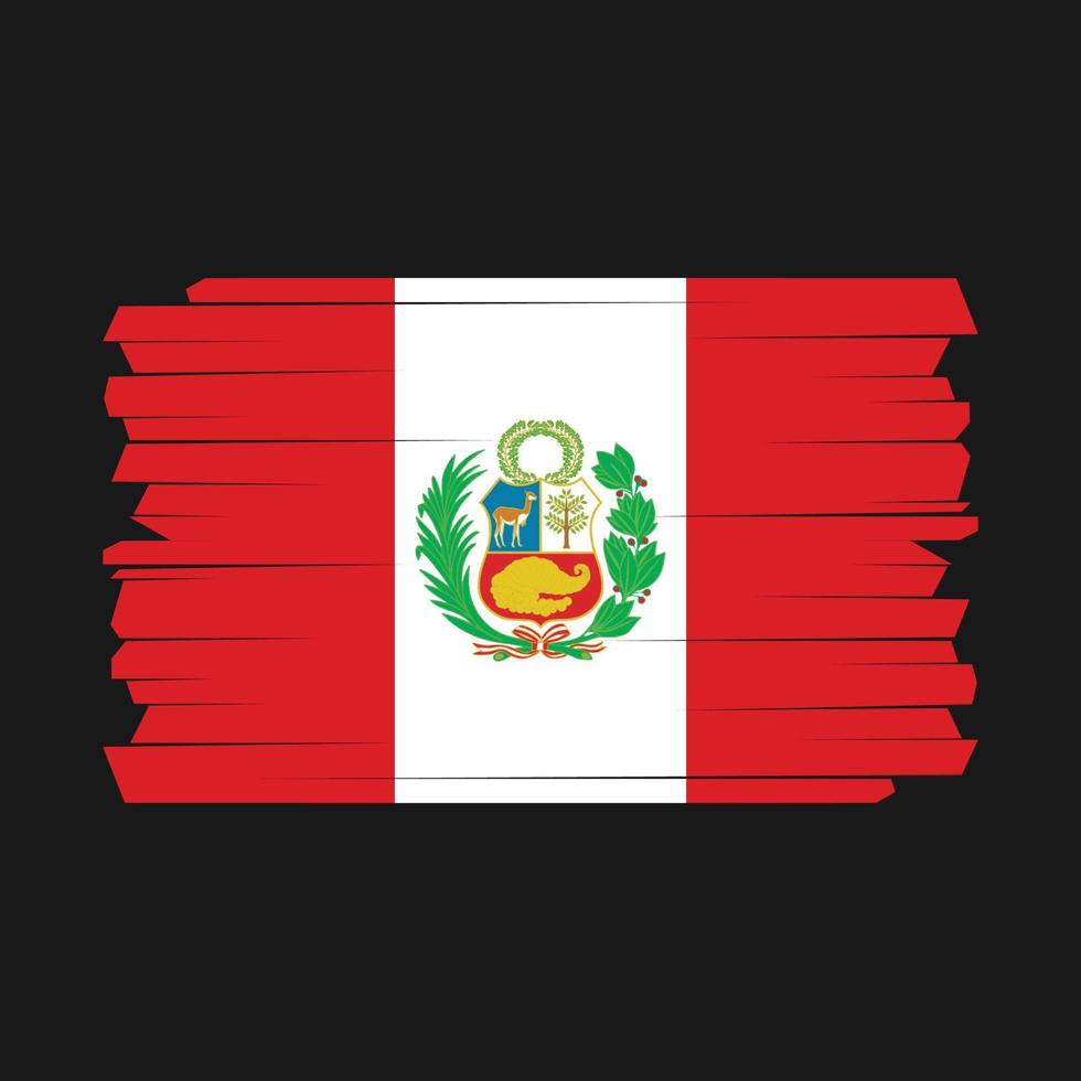 Peru Flag Brush vector