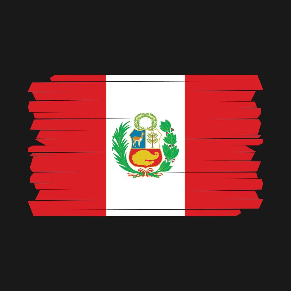 cepillo de bandera de perú vector