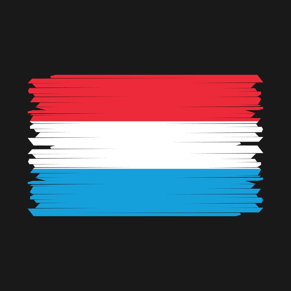 Luxembourg Flag Brush vector