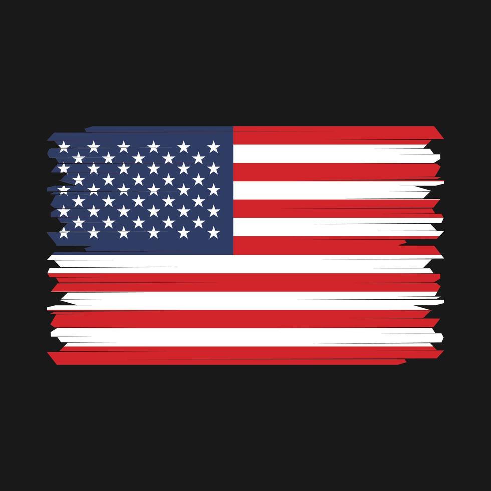 American Flag Brush vector